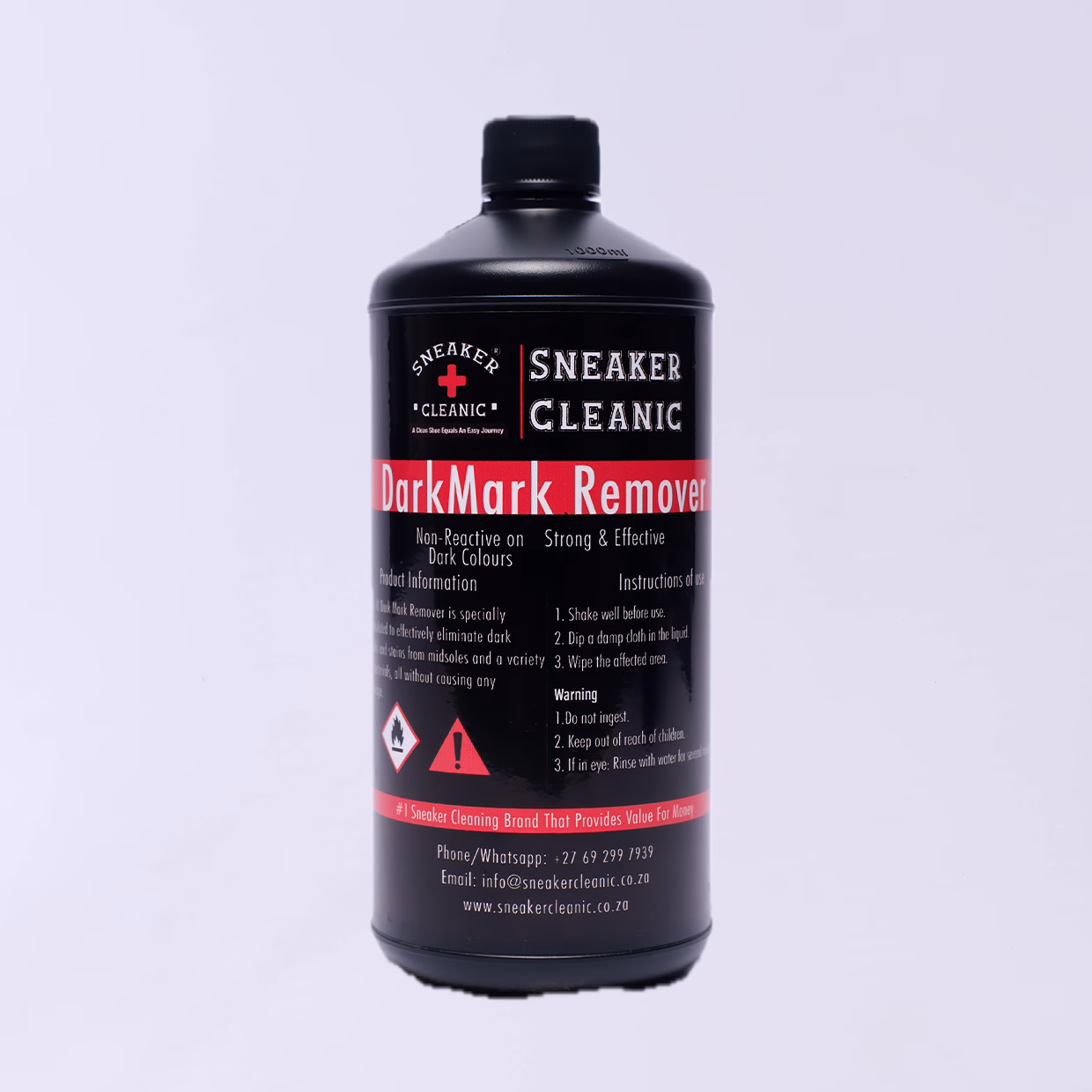 Dark mark Remover Removes stains on midsoles without damage.